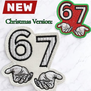 Geborduurde Six Seven (67) virale meme-patch