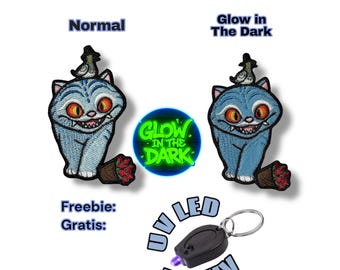 Derpy Tiger From K-Pop Demon Hunters Glow in the Dark Embroidery Patch Iron On