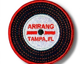 Arirang Customizable Retro Vinyl Patch – Embroidered Music Souvenir (Tampa, FL)