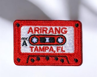 Arirang Retro Cassette Patch | Custom City Embroidery Iron-On Music Lover Souvenir