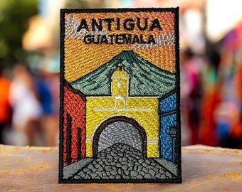 Antigua Guatemala Iron on patch bordado 2.6”x3.8” pulgadas