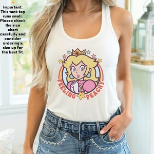 Mario Princess Girls Tank Top, Princess Peach Mario Tank Top, Princess Peach Tank Top, Super Mario Shirt, Mario Group Birthday