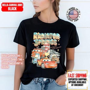 Retro Comfort Colors Radiator Springs Cars Movie Shirt, Lightning McQueen Shirt, Cars Movie Disney Shirt, Disney Family Trip Sweatshirt image 8