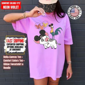 Camisa "Hei Girl Hei Moana" con colores cómodos, camisa de la princesa Moana de Disney, sudadera de viaje de Disney, camisas de Disney para niños pequeños imagen 10