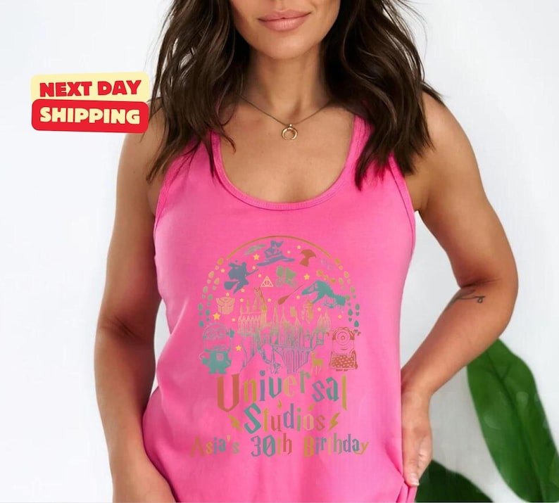 Next Level Asia's 30th Birthday Universal Studios Tank Top, Vacation Tee, Disneyland TShirt, Disney Trip Shirt, Disney World Tee image 5