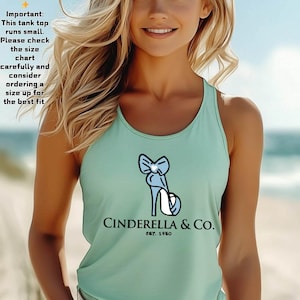 Disney Cinderella Tank Top, Princess Cinderella Tank Tee, Cinderella & Co Est 1950 Shirt, Cinderella Glass Slipper  Tank Tee