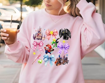 Epic Universe Sweatshirt, Orlando Park Epic Universe Hoodie, Coquette Bow Mario Sweatshirt, How To Train Your Dragon Sweat, Magic Kingdom