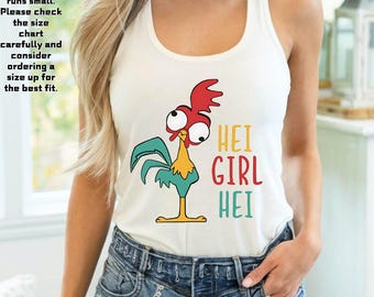 Hei Girl Hei Tank Top, Princess Moana Tank Top, Disney Birthday Girl Shirt, Princess Birthday Trip, Princess Besties Tank Tee, Birthday Girl