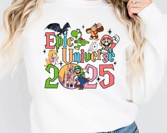 Epic Universe Sweatshirt, Orlando Park Epic Universe Hoodie, Coquette Bow Mario Sweatshirt, How To Train Your Dragon Sweat, Magic Kingdom