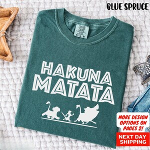 Comfort Colors Disney Lion King Simba And Young Nala Hakuna Matata Retro Shirt, Magic Kingdom T-shirt, Family Birthday Gift Shirt