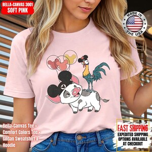 Camisa "Hei Girl Hei Moana" con colores cómodos, camisa de la princesa Moana de Disney, sudadera de viaje de Disney, camisas de Disney para niños pequeños imagen 1