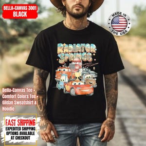 Retro Comfort Colors Radiator Springs Cars Movie Shirt, Lightning McQueen Shirt, Cars Movie Disney Shirt, Disney Family Trip Sweatshirt image 7