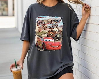 Comfort Colors Retro Radiator Springs Cars Movie Shirt, Lightning McQueen Shirt, Cars Movie Disney Shirt, Disney Family Trip Shirt
