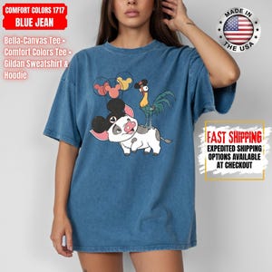 Camisa "Hei Girl Hei Moana" con colores cómodos, camisa de la princesa Moana de Disney, sudadera de viaje de Disney, camisas de Disney para niños pequeños imagen 12