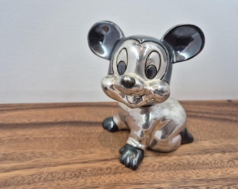 Figura vintage de Mickey Mouse – HaTzorfim Plata de ley 925 – Coleccionable raro de Disney – Pesado 304 g – Israel Judaica.