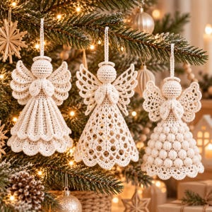 crochet angel pdf,holiday decor pdf,crochet ornament,christmas angel,heirloom crochet,christmas crochet,crochet tree decor,lace angel pattern