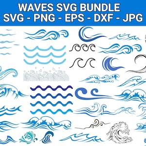 Ocean Wave SVG Bundle: Nautical Cut Files (Digital Download)