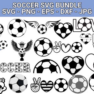 Soccer Ball SVG Bundle: Monogram Outline Cut File (Digital Download