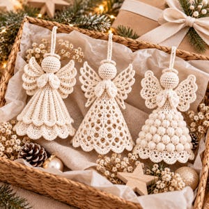 crochet angel pdf,holiday decor pdf,crochet ornament,christmas angel,heirloom crochet,christmas crochet,crochet tree decor,lace angel pattern