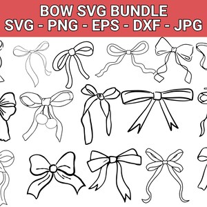 Ribbon Bow Svg Bundle, Ribbon Svg, Bow Svg, Hair Bow Svg, Bow Tie Svg, Bow Clipart, Bow Silhouette, Coquette Bow Svg, Png, Instant Download