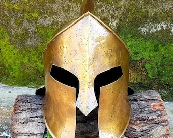Spartan Helmet – Handmade Medieval Greek Corinthian Warrior Helmet  | Ancient Armor Replica | Cosplay, LARP & Home Decor