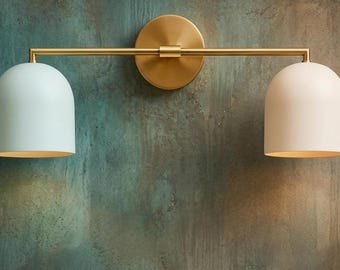 Vanity Light-Half Ball Shade-Light Fixture-Vanity Light, Double Shade bathroom vanity light Wall Sconce