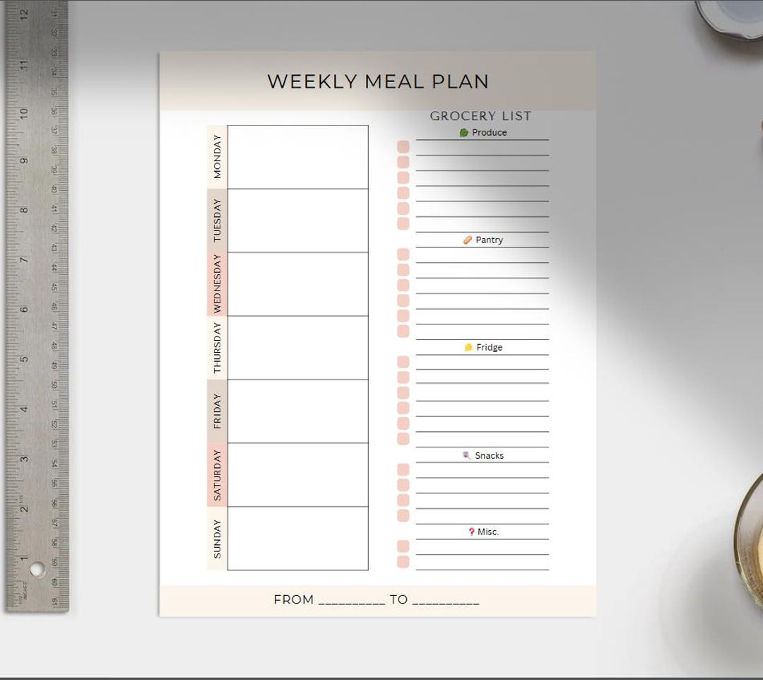 Weekly Meal Plan & Grocery List | Printable PDF for Busy Moms | Calm ...