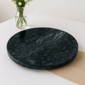 Handmade Round Wood & Epoxy Lazy Susan – Functional Art for Your Table