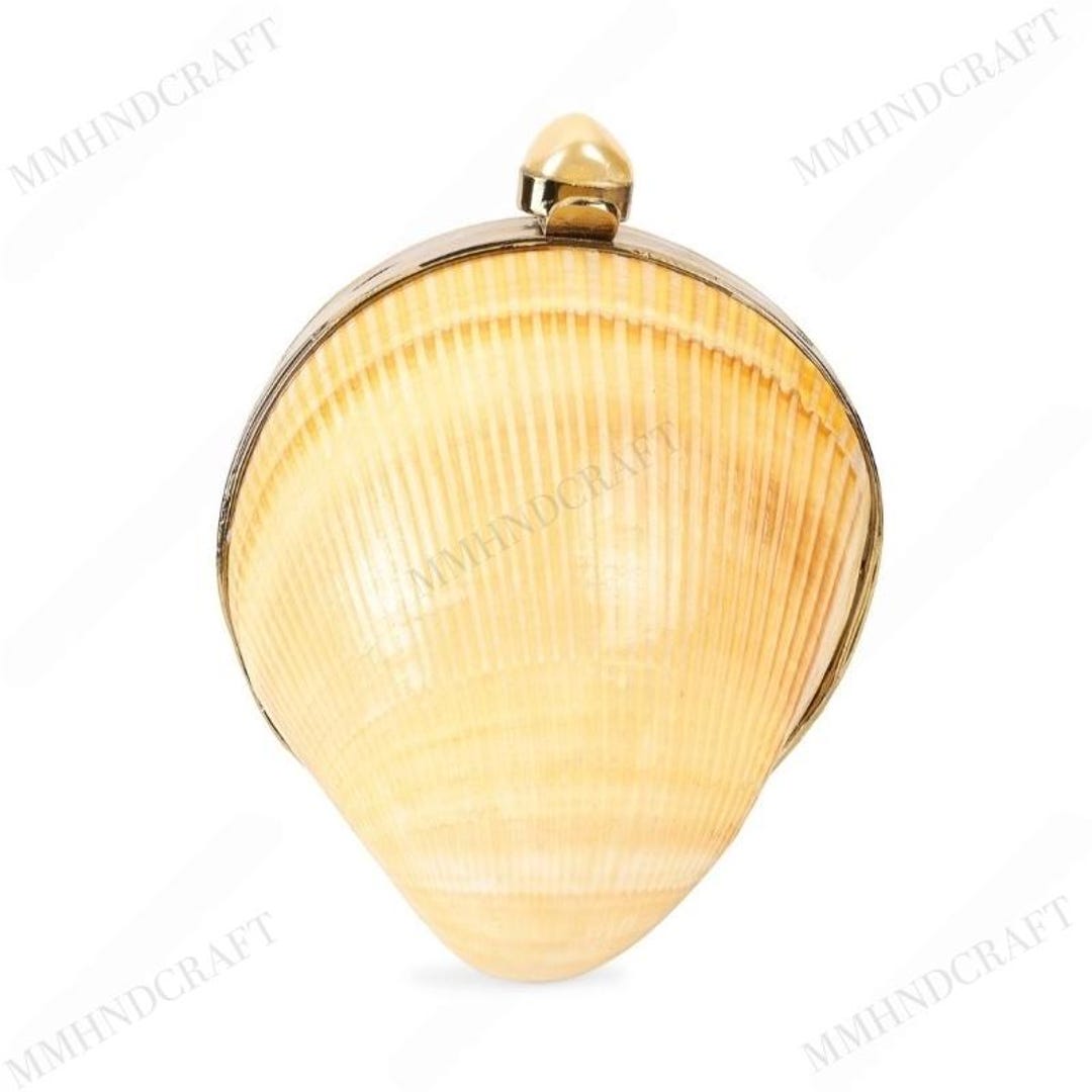 Elegant Natural Shell Clutch – Handcrafted Beach-inspired Mini Bag With ...