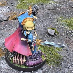 Space Marine Terminator Captain | Painted | 40k | Custom Painted Miniature | Ultramarines