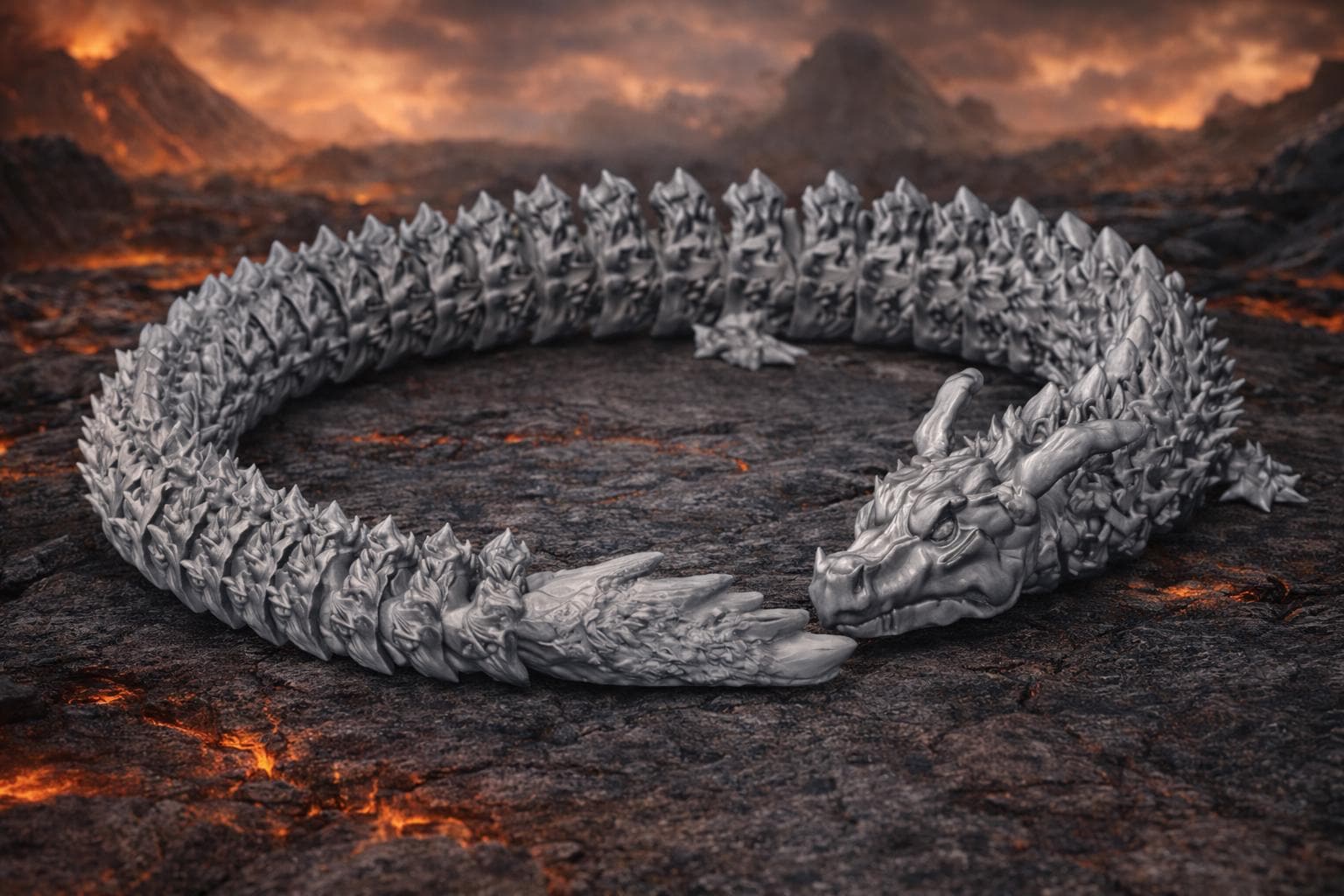 Articulated Dragon STL File – Flexi Print-in-place 3D Model (digital ...