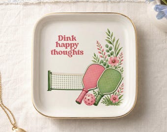 Pickleball Ring Dish, Pickleball Gifts, Pickleball Jewelry Dish, Gift for Pickleballer, Pickle Ball, Pickleball Lover, Pickleball Player