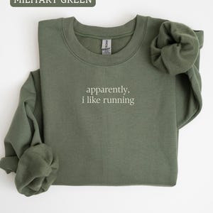 Koszulka „Approval I Like Running”, prezent na maraton, minimalistyczna bluza do biegania, wygodna koszulka do biegania w kolorach, prezent dla biegaczy, lekkoatletyka zdjęcie 2