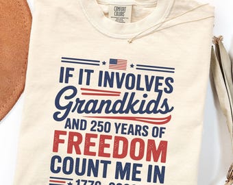 250th Anniversary, 4th of July Shirt, Papaw Gift, USA Shirt, Independence Grandparents July 4th Tee, Patriotic Grandma Grandpa Father's Day
