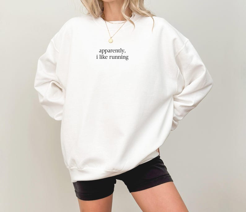 Koszulka „Approval I Like Running”, prezent na maraton, minimalistyczna bluza do biegania, wygodna koszulka do biegania w kolorach, prezent dla biegaczy, lekkoatletyka zdjęcie 18