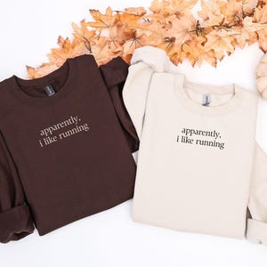 Koszulka „Approval I Like Running”, prezent na maraton, minimalistyczna bluza do biegania, wygodna koszulka do biegania w kolorach, prezent dla biegaczy, lekkoatletyka zdjęcie 12