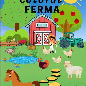 Ferma veselă – Carte de colorat digitală | Happy Farm – A Digital Coloring Book