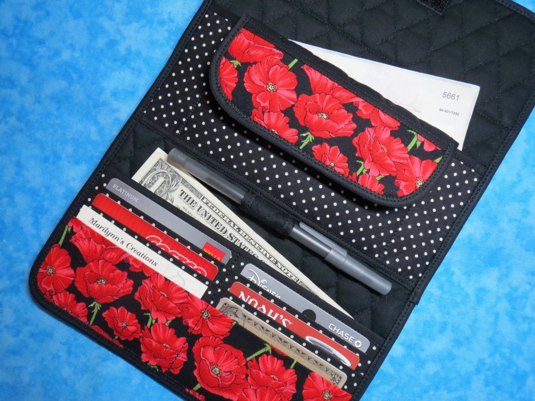 Large Women Wallet 9 Pocket Fabric Wallet Long Trifold Wallet Organizer large-women-wallet-9-pocket-fabric-wallet-long-trifold-wallet-organizer