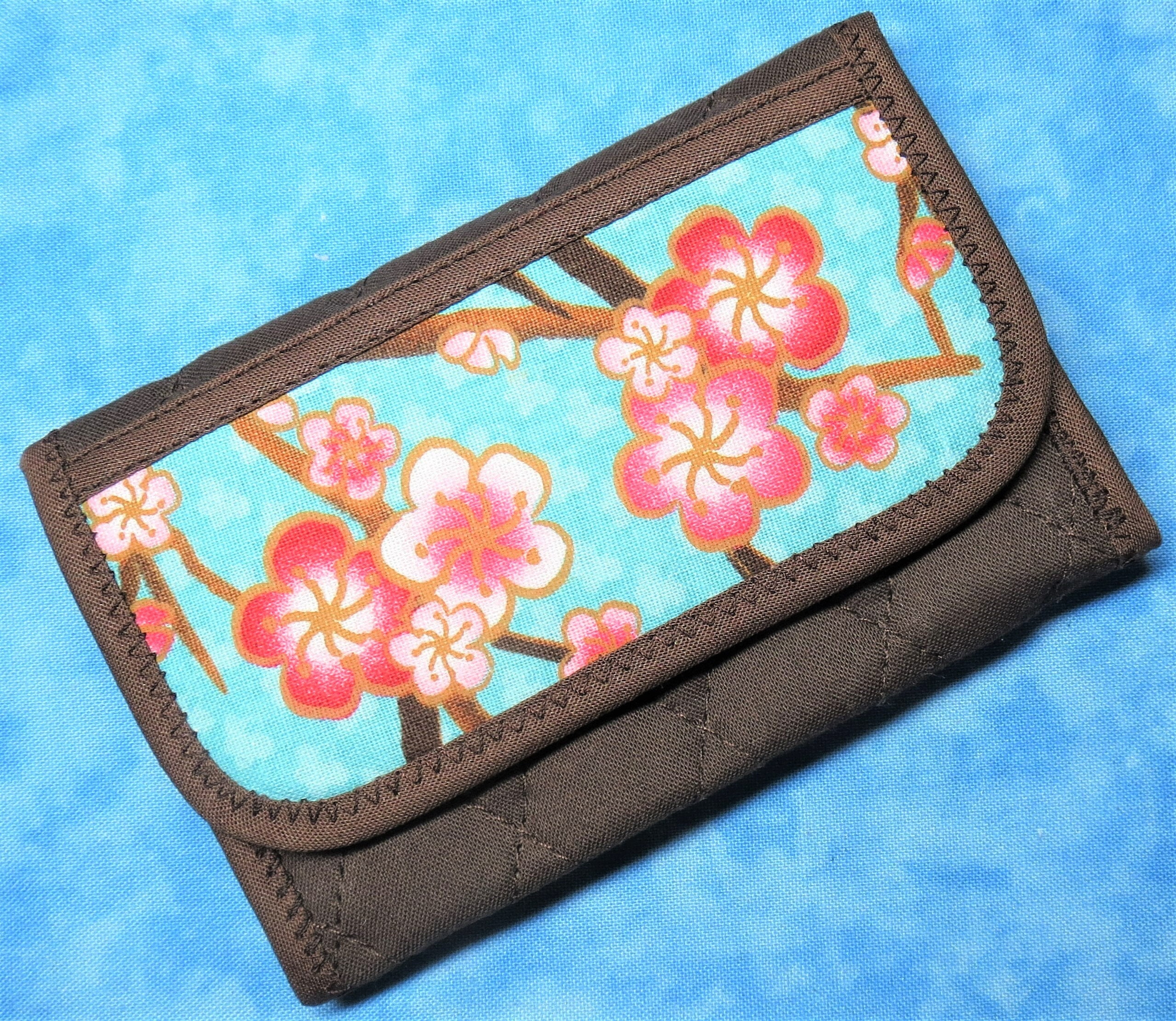 Tri Fold Womens Wallet, Pink and Green Wallet Choose Your Colors