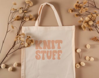 Knit Stuff Tote | Yarn & Craft Project Bag in Fun Colors