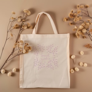 Buch Girlie Tragetasche | Niedliche Canvas Book Lover Tasche | Umweltfreundliche Bibliothekstasche aus Bio-Baumwolle