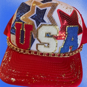 USA America Western Trucker Hat Cowgirl Hats Gifts For Women Custom Trucker Hats