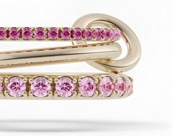SPINELLI KILCOLLIN Ring, 18k Gold Plated Handmade Pink Sapphire CZ
