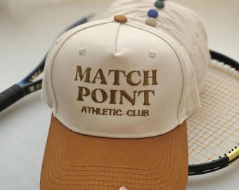 Custom Tennis Hat, Personalized Embroidered Dad Cap, Athletic Club Baseball Cap, Vintage Tennis Team Gift, Workout Sports Cap for Men Women