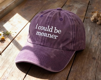 Gorra bordada "Podría ser más malo", divertida gorra de béisbol sarcástica, gorra de papá con actitud picante, gorra de humor moderna para mujer, regalo para mamá con colores cómodos