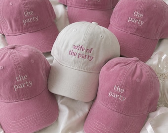 Customized Embroidered Hats, Personalized Vintage Dad Hat, Custom Bride Gift for Her, Bachelorette Party Favors, Hen Party Gifts