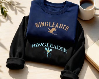 Bluza z haftem Wingleader, Koszulka z długim rękawem Fourth Wing, Jeździec Smoków, Bluza z kapturem Xaden Riorson, Prezent dla czytelników, Koszulka Quest Squad