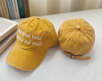 Born to Read Books Forced Hat, Funny Embroidered Bookish Cap, Reader Girl Gift, Smart Girl Aesthetic, Book Lover Baseball Hat, Reading Humor