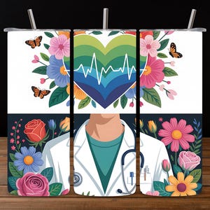 Nurse Life 40oz Tumbler Wrap PNG, Medical Assistant Sublimation Design, Healthcare Worker Tumbler PNG, Nurse 40 oz Cup Wrap Digital Download
