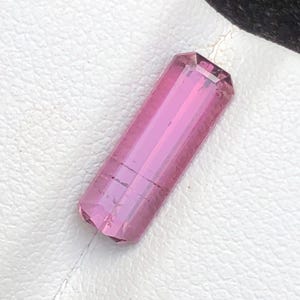2.35 Ct Afghan Pink Tourmaline Gemstone: Long Step Cut Jewelry Stone